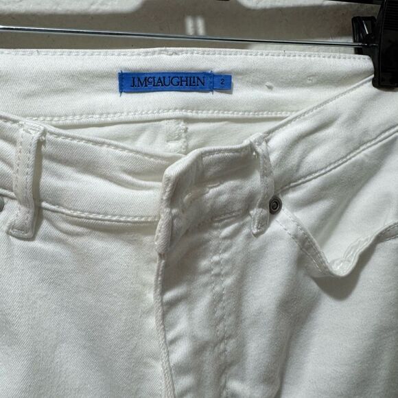 J. McLaughlin - Milburn Kick Flare Jeans - White size 2 - Picture 5 of 9